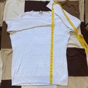 Classic White Cable Knit Sweater